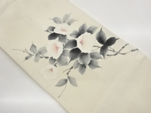 JAPANESE NAGOYA OBI / TSUMUGI / FLOWER / ARTIST WORK